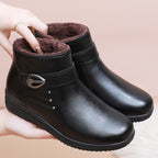 Women's Faux Leather Warm Ankle Boots