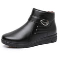 Women's Faux Leather Warm Ankle Boots
